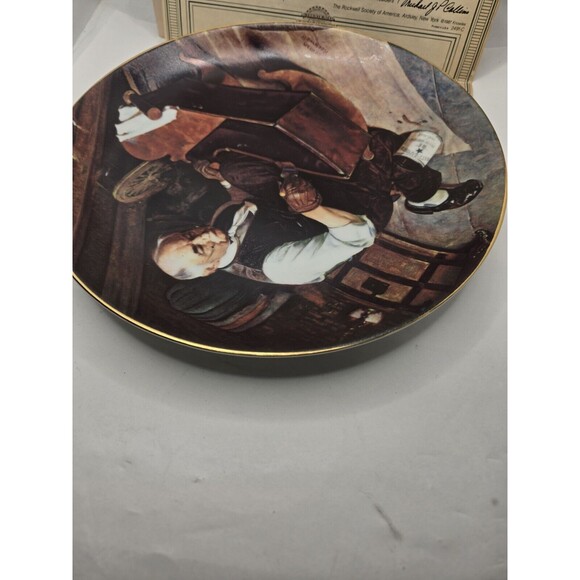 Edwin M. Knowles By Norman Rockwell Granpa's Gift Collector's Plate 80's Unisex - Picture 7 of 10